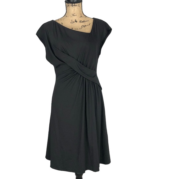 Vince Camuto Dresses & Skirts - Vince Camuto Asymmetrical Neck Draped Dress Sz 12